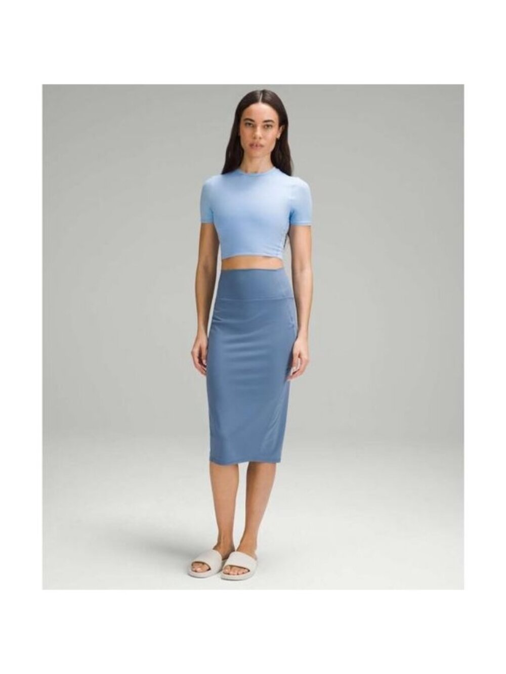 Lululemon Nulu Slim Fit Skirt High Rise In Oasis Blue